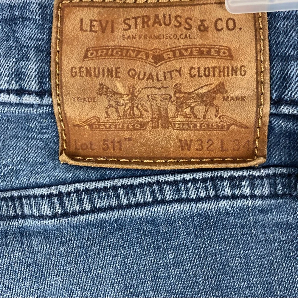 LEVI’S Premium Denim 511 Big E Mid Rise Jeans, Size 32 x 34